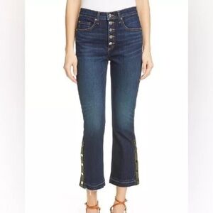 Veronica Beard Carolyn Baby Boot Cute Jean Denim Button Mid Rise 27